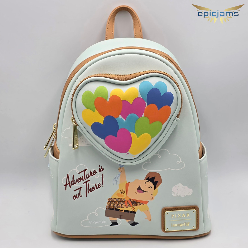 Loungefly Disney Pixar Up Russell Heart Balloons Blue Mini Backpack Bag New